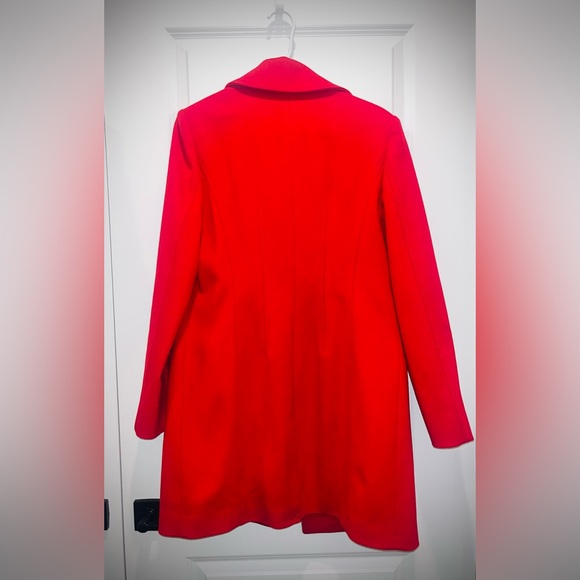❤️ Brooks Brothers Red Wool Trench Coat – Size Small – 100% Wool - Picture 6 of 7